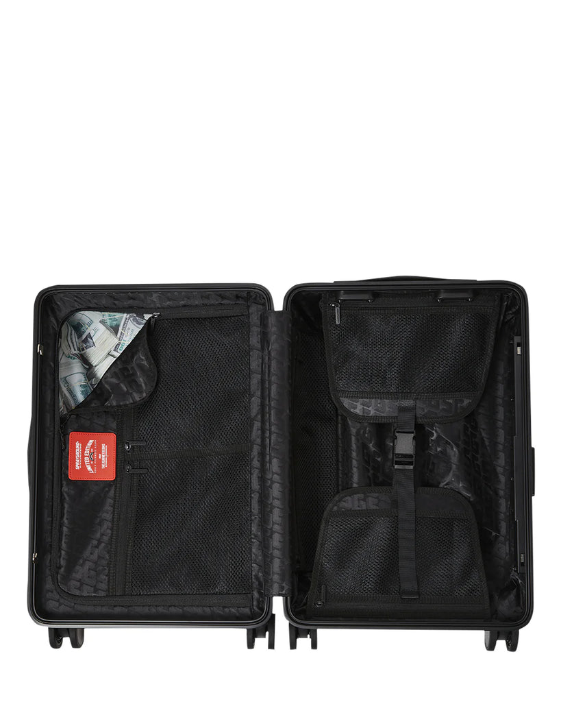 Trolley Sprayground UnifiniIshed Shark Luggage Nero