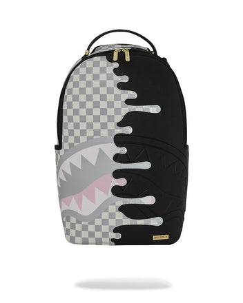 ZAINO SPRAYGROUND 8758 CREAM CHECK UNFINISHED SHARK DLXSV BACKPACK