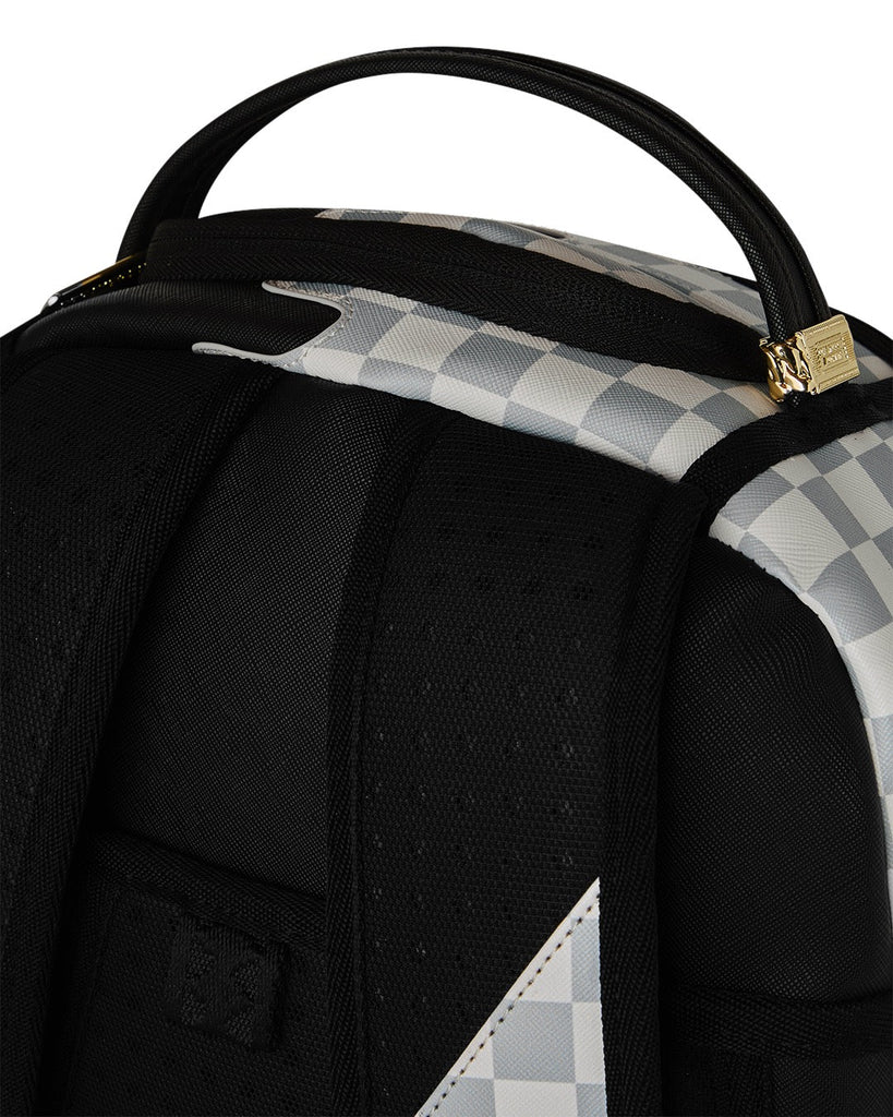 ZAINO SPRAYGROUND 8758 CREAM CHECK UNFINISHED SHARK DLXSV BACKPACK