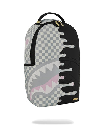 ZAINO SPRAYGROUND 8758 CREAM CHECK UNFINISHED SHARK DLXSV BACKPACK