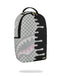ZAINO SPRAYGROUND 8758 CREAM CHECK UNFINISHED SHARK DLXSV BACKPACK