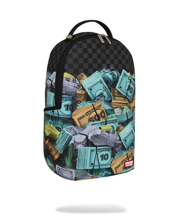 ZAINO SPRAYGROUND 8782 MONOPOLY MONEY STACKS DLXSV BACKPACK