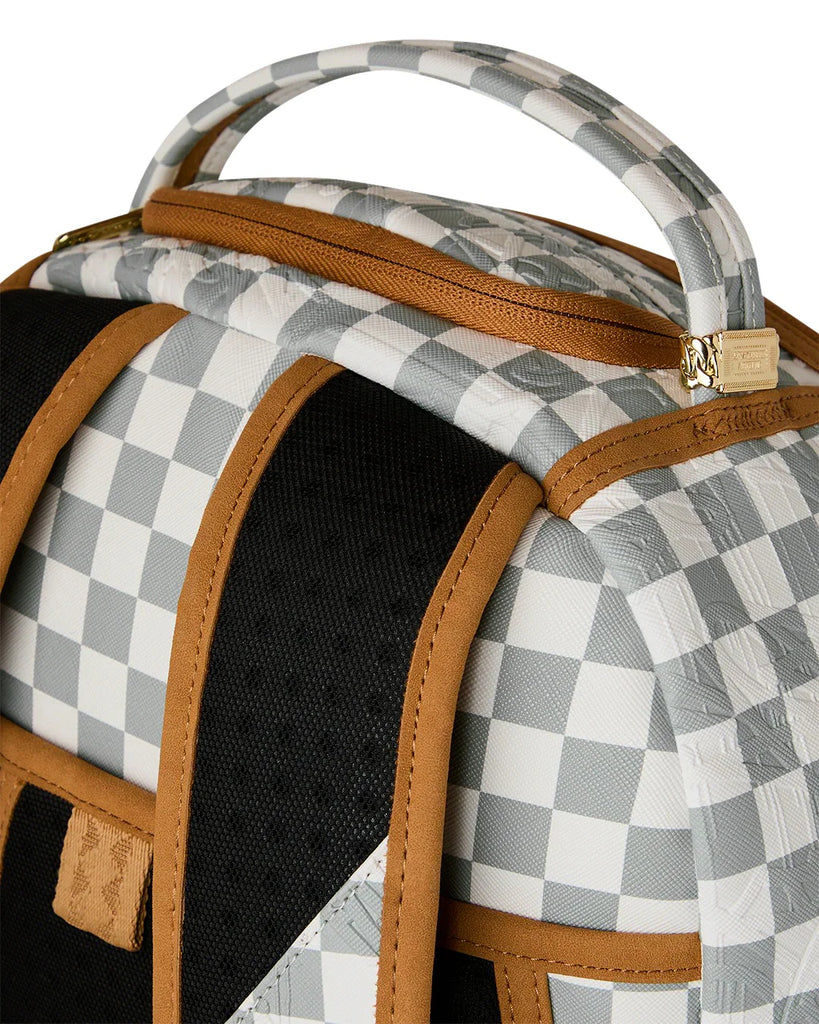 ZAINO SPRAYGROUND 8848 3AM CREAM CHECK DLXSV BACKPACK