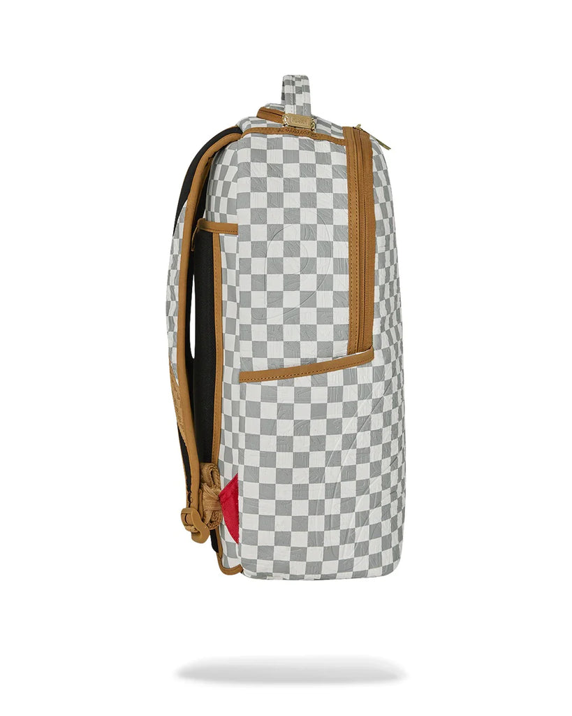 ZAINO SPRAYGROUND 8848 3AM CREAM CHECK DLXSV BACKPACK