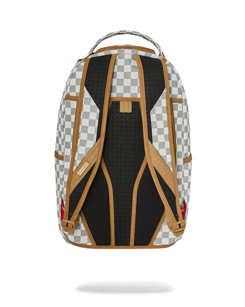 ZAINO SPRAYGROUND 8848 3AM CREAM CHECK DLXSV BACKPACK