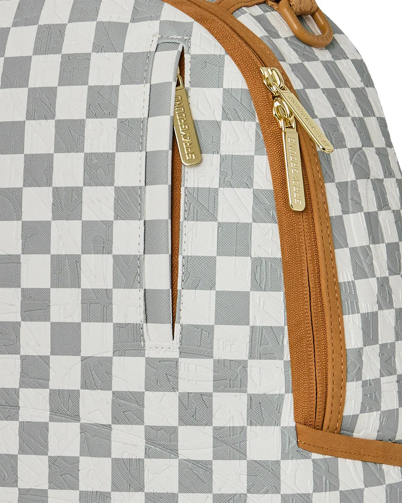 ZAINO SPRAYGROUND 8848 3AM CREAM CHECK DLXSV BACKPACK
