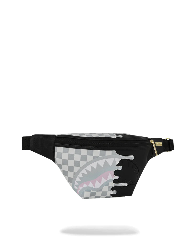 MARSUPIO SPRAYGROUND 8920 CREAM CHECK UNFINISHED SHARK SAVVY CROSSBODY BAG