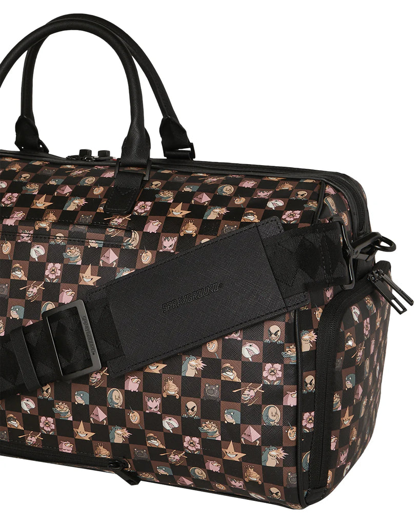 BORSONE SPRAYGROUND 8910 PEEKING CHARACTERS REMIX LARGE DUFFLE
