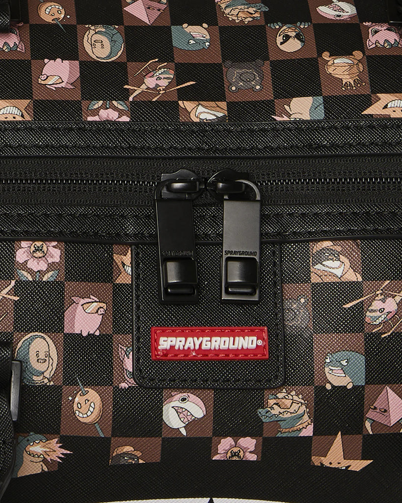 BORSONE SPRAYGROUND 8910 PEEKING CHARACTERS REMIX LARGE DUFFLE