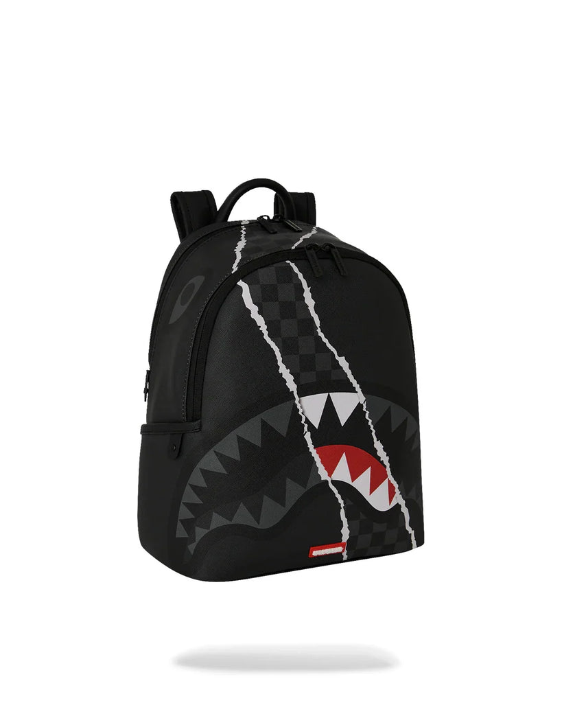 ZAINO SPRAYGROUND 9347 CENTER RIP REVEALING GRAY CHECK SAVAGE BACKPACK
