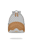 ZAINO SPRAYGROUND 9396 EMBOSSED CREAM CHECK SAVAGE BACKPACK