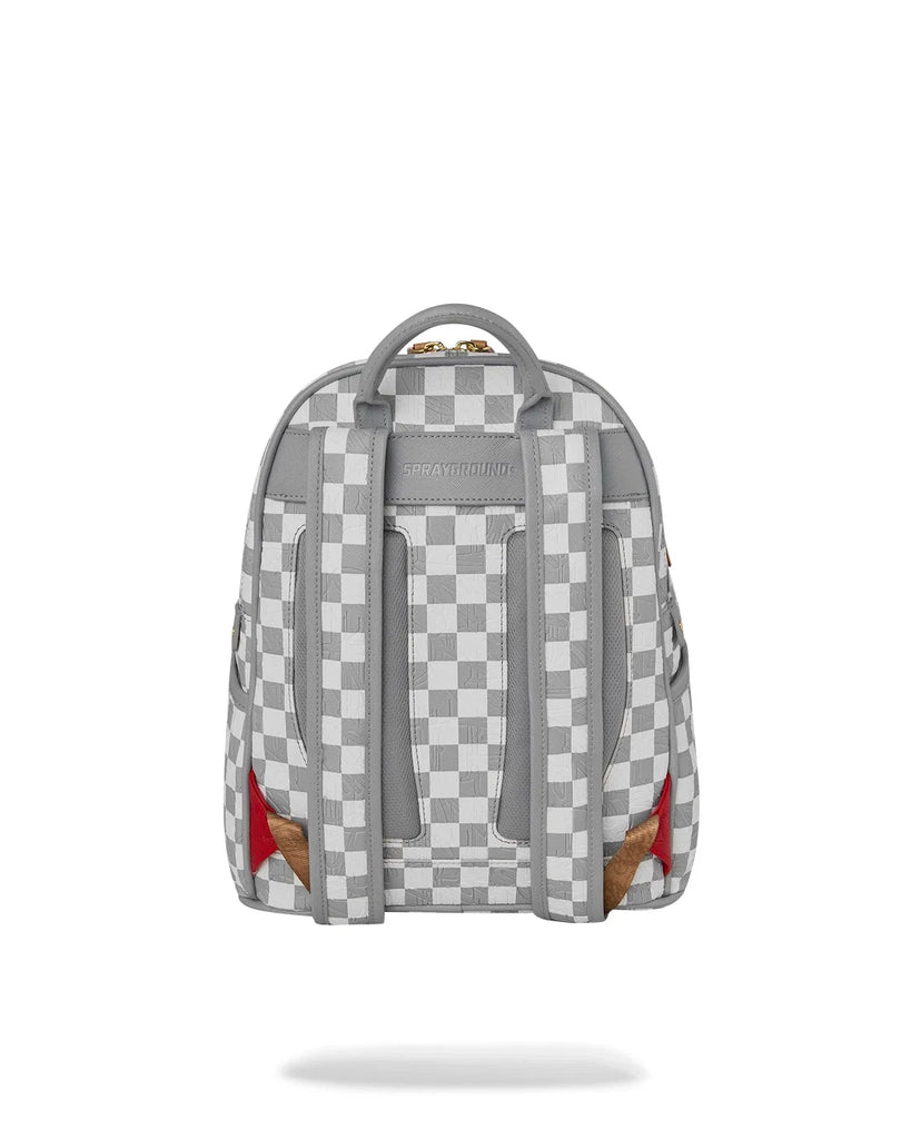 ZAINO SPRAYGROUND 9396 EMBOSSED CREAM CHECK SAVAGE BACKPACK