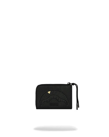 PORTFAOGLIO SPRAYGROUND 9328 BLACKED OUT EMBOSSED GOLD TOOTH WALLET