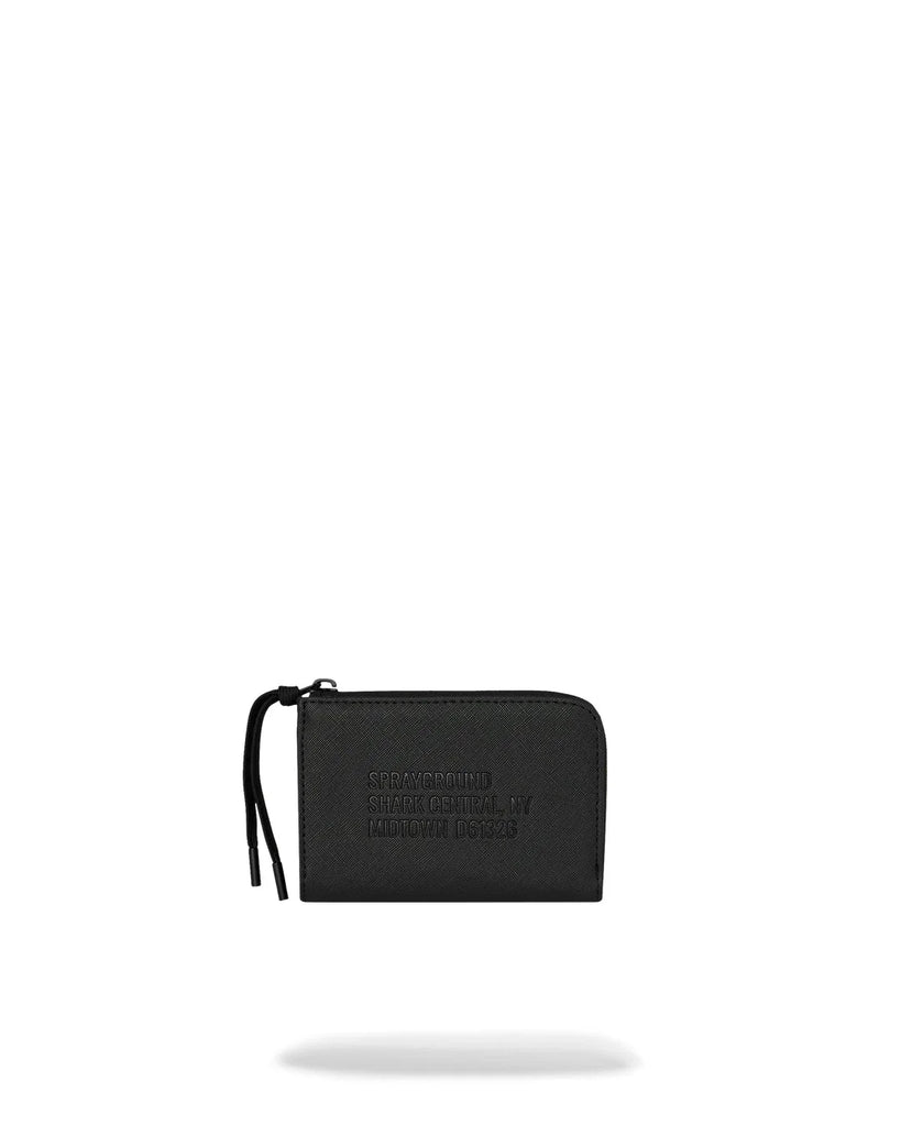 PORTFAOGLIO SPRAYGROUND 9328 BLACKED OUT EMBOSSED GOLD TOOTH WALLET