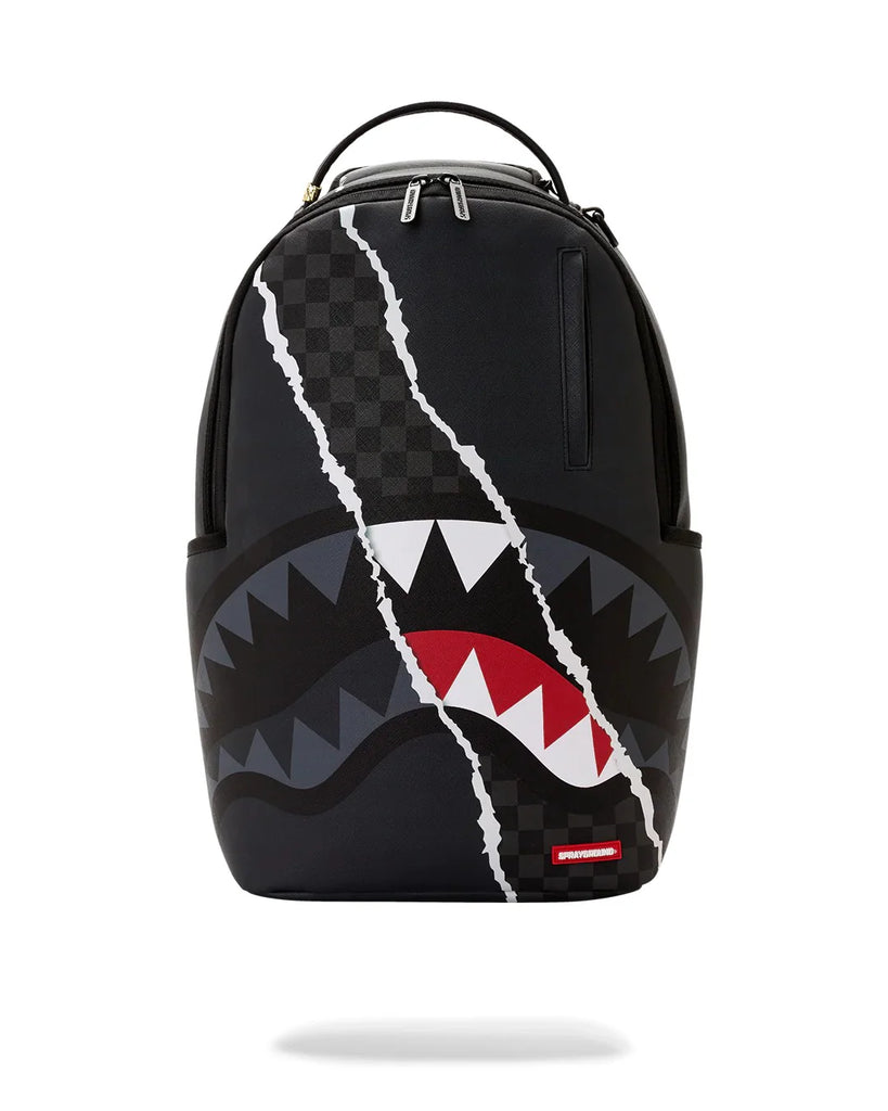 ZAINO SPRAYGROUND 8502 CENTER RIP REVEALING GRAY CHECK BACKPACK