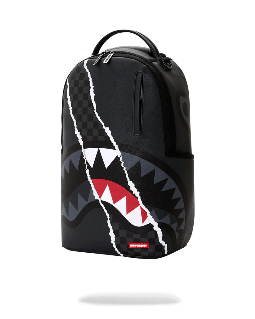 ZAINO SPRAYGROUND 8502 CENTER RIP REVEALING GRAY CHECK BACKPACK