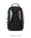 ZAINO SPRAYGROUND 8538 STENCIL SHARK ATTACK BLACK AND WHITE SPLIT BACKPACK