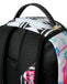 ZAINO SPRAYGROUND 8538 STENCIL SHARK ATTACK BLACK AND WHITE SPLIT BACKPACK
