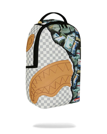 ZAINO SPRAYGROUND 8548 CREAM CHECK FULL OF CASH BACKPACK
