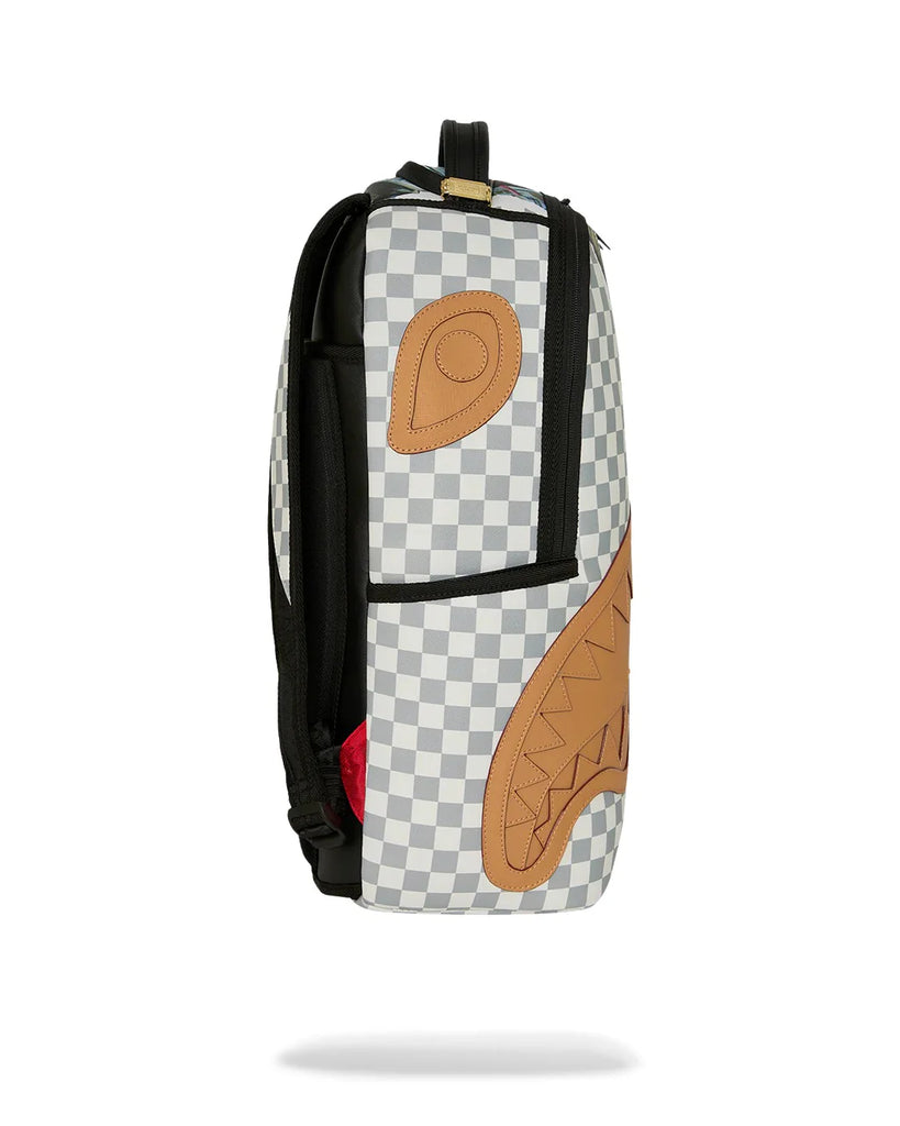 ZAINO SPRAYGROUND 8548 CREAM CHECK FULL OF CASH BACKPACK
