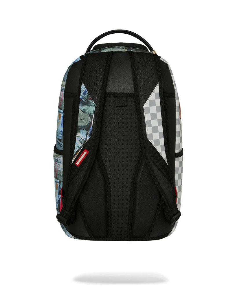 ZAINO SPRAYGROUND 8548 CREAM CHECK FULL OF CASH BACKPACK