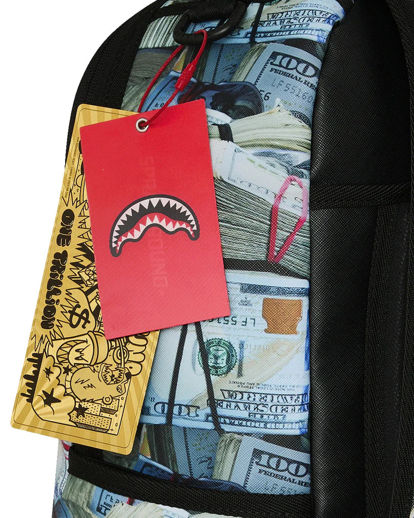 ZAINO SPRAYGROUND 8548 CREAM CHECK FULL OF CASH BACKPACK