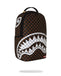ZAINO SPRAYGROUND 8552 BROWN AND CREAM DRIP CHECK SHARK BACKPACK