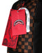 ZAINO SPRAYGROUND 8552 BROWN AND CREAM DRIP CHECK SHARK BACKPACK