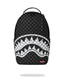ZAINO SPRAYGROUND 8553 BLACK AND WHITE DRIP CHECK SHARK BACKPACK