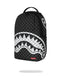 ZAINO SPRAYGROUND 8553 BLACK AND WHITE DRIP CHECK SHARK BACKPACK