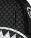 ZAINO SPRAYGROUND 8553 BLACK AND WHITE DRIP CHECK SHARK BACKPACK