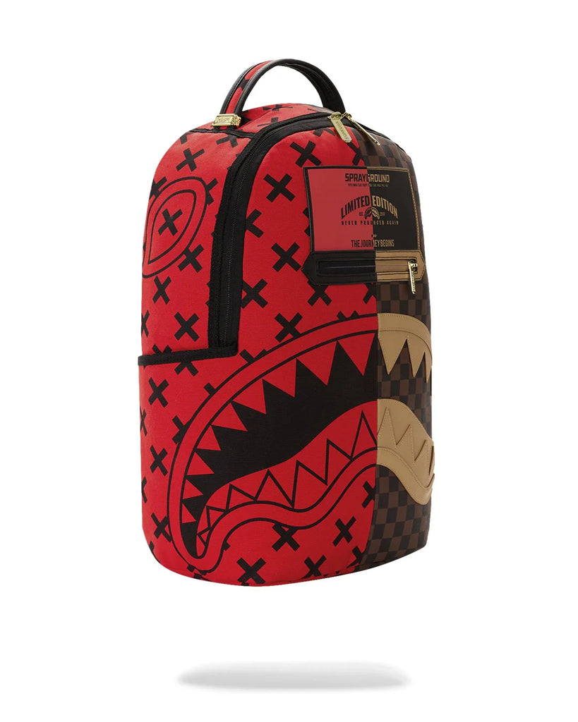 ZAINO SPRAYGROUND 8570 REVERSE HALF SPLIT BACKPACK