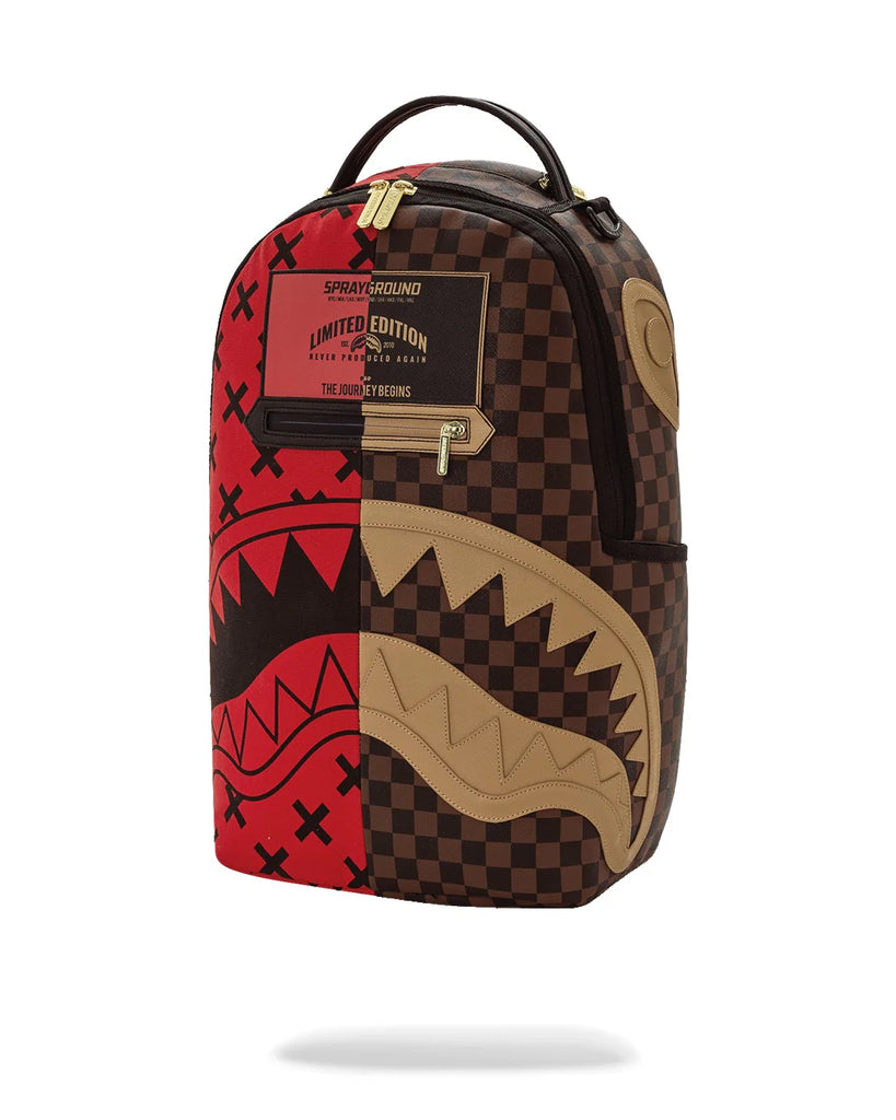 ZAINO SPRAYGROUND 8570 REVERSE HALF SPLIT BACKPACK