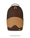 ZAINO SPRAYGROUND 8592 EMBOSSED CHECK BROWN BACKPACK