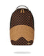 ZAINO SPRAYGROUND 8592 EMBOSSED CHECK BROWN BACKPACK