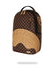 ZAINO SPRAYGROUND 8592 EMBOSSED CHECK BROWN BACKPACK