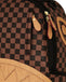 ZAINO SPRAYGROUND 8592 EMBOSSED CHECK BROWN BACKPACK