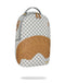 ZAINO SPRAYGROUND 8593 EMBOSSED CREAM CHECK BACKPACK