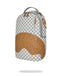 ZAINO SPRAYGROUND 8593 EMBOSSED CREAM CHECK BACKPACK