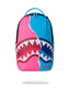 ZAINO SPRAYGROUND 8613 SHARK CENTRAL COTTON CANDY BACKPACK