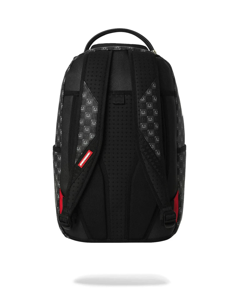 ZAINO SPRAYGROUND 8633 SHARKS IN PARIS WTF BUBBLY BLACK CHECK BACKPACK