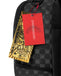 ZAINO SPRAYGROUND 8633 SHARKS IN PARIS WTF BUBBLY BLACK CHECK BACKPACK