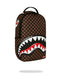 ZAINO SPRAYGROUND 8634 SHARKS IN PARIS WTF BUBBLE BROWN CHECK BACKPACK