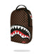 ZAINO SPRAYGROUND 8634 SHARKS IN PARIS WTF BUBBLE BROWN CHECK BACKPACK