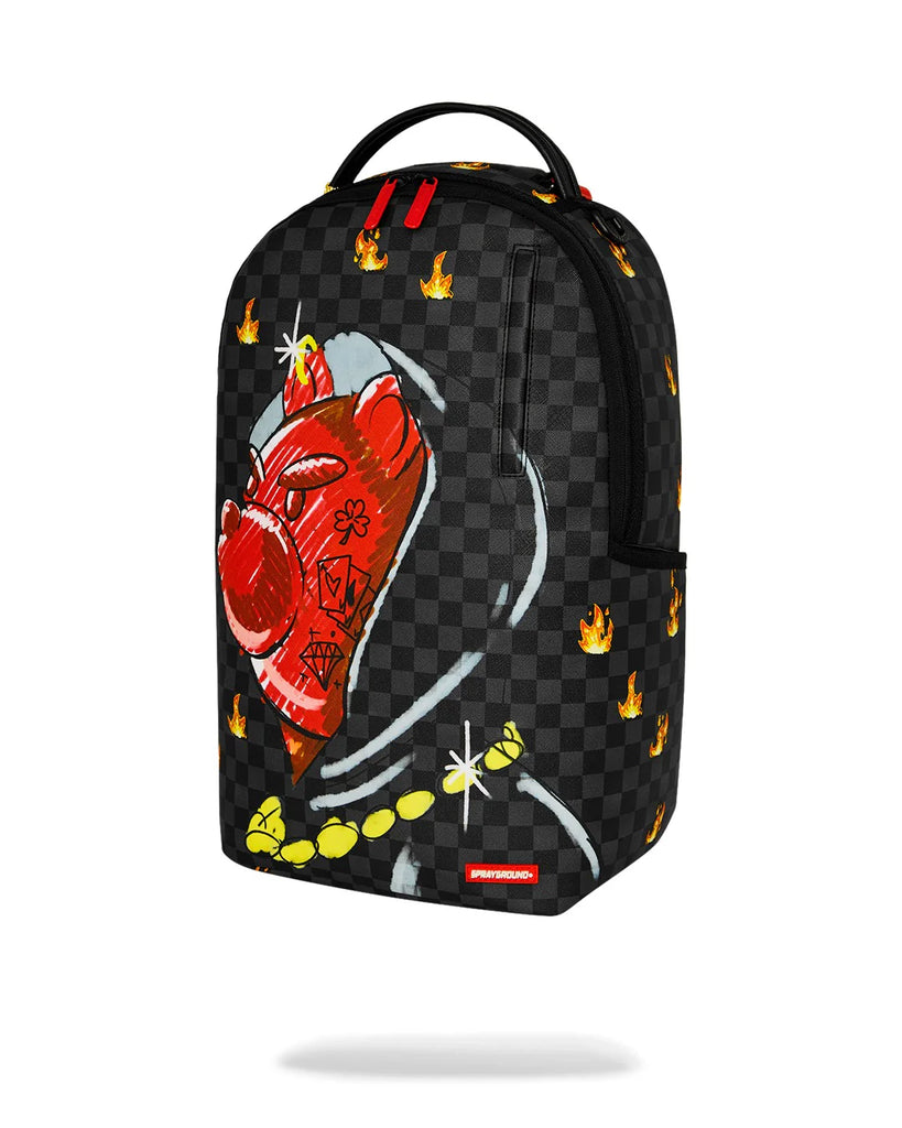 ZAINO SPRAYGROUND 8690 DIABLO SKETCHY HOODIE BACKPACK