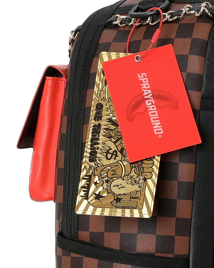 ZAINO SPRAYGROUND 8990 HANGING POCKETS MIX UP BACKPACK