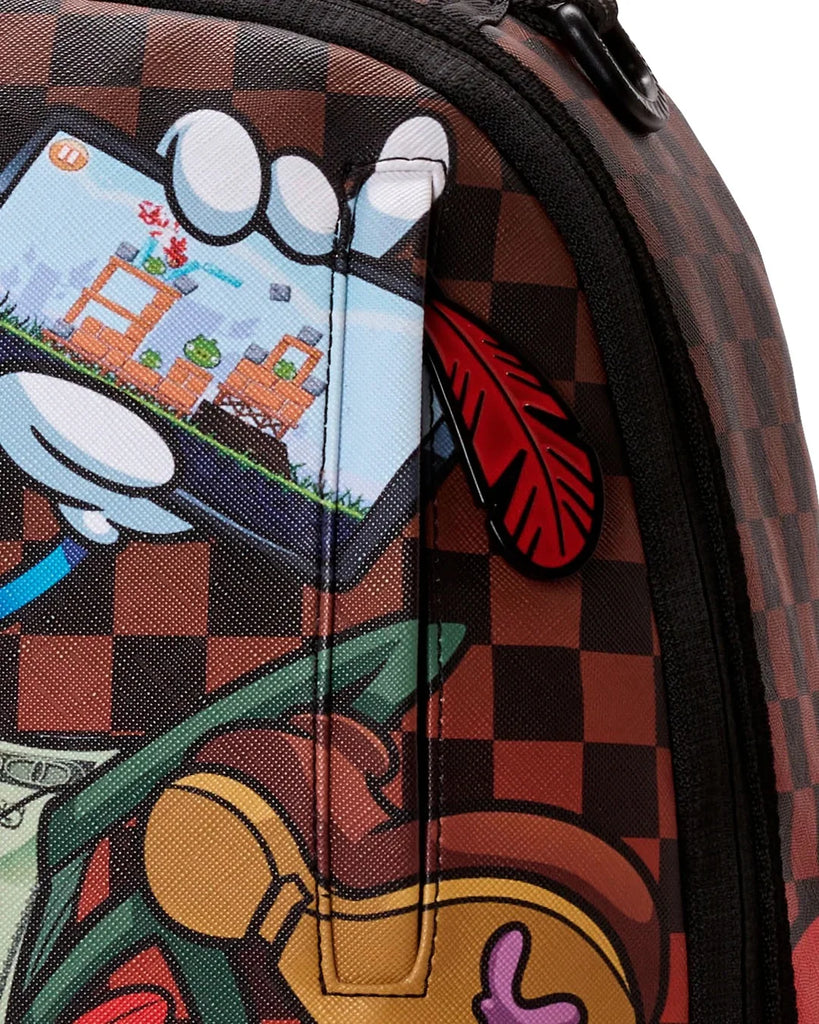 ZAINO SPRAYGROUND 9076 MONEY BOY CHILLIN ON BIG ANGRY BIRD BACKPACK