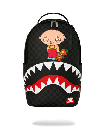ZAINO SPRAYGROUND 9185 FAMILY GUY STEWIE HOLDING BEAR KEYCHAIN BACKPACK