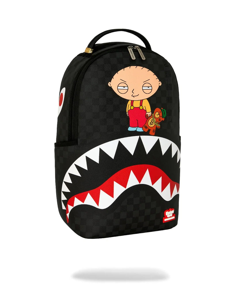 ZAINO SPRAYGROUND 9185 FAMILY GUY STEWIE HOLDING BEAR KEYCHAIN BACKPACK
