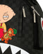 ZAINO SPRAYGROUND 9185 FAMILY GUY STEWIE HOLDING BEAR KEYCHAIN BACKPACK